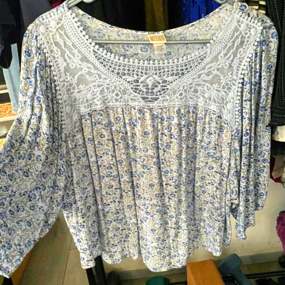 Canyon River Blues Flowy Top
